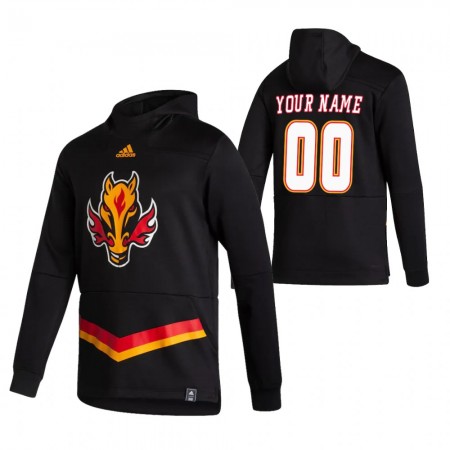 Herren Calgary Flames Custom 2020-2021 Reverse Retro Pullover Hooded Sweatshirt